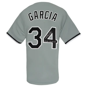 Freddy Garcia Signed Grey Custom Baseball Jersey w/05 WS Champs