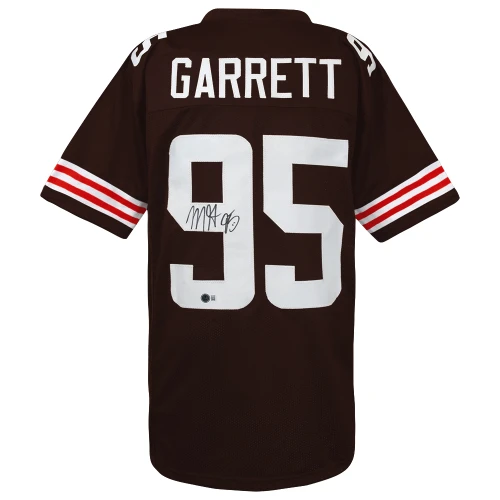 Myles Garrett Signed Brown Custom Football Jersey (Beckett)