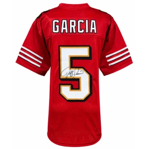 Jeff Garcia Signed Red Custom Football Jersey