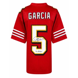 Jeff Garcia Signed Red Custom Football Jersey w/4x Pro Bowl