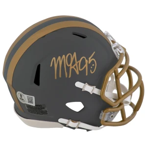 Myles Garrett Signed Cleveland Brown SLATE Riddell Speed Mini Helmet - (Beckett)