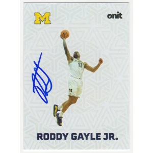 Roddy Gayle Jr. Signed Michigan Wolverines 2025 Onit Fusion Basketball Trading Card #F-12