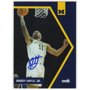 Roddy Gayle Jr. Signed Michigan Wolverines 2025 Onit Basketball Trading Card #B-12