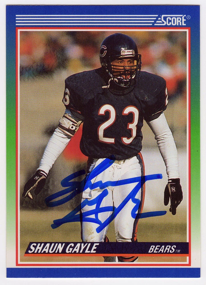 Shaun Gayle Signed Chicago Bears 1990 Score Rookie Football Trading Card #431