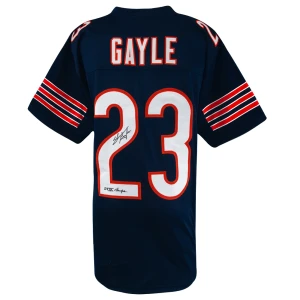 Shaun Gayle Signed Navy Custom Football Jersey w/SB XX Champs