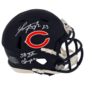 Shaun Gayle Signed Chicago Bears Riddell Speed Mini Helmet w/SB XX Champs