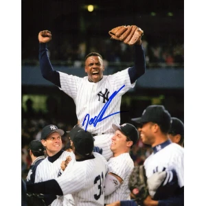 Dwight Gooden Signed NY Yankees No Hitter Celebration Arms Up 8x10 Photo
