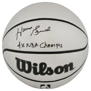 Horace Grant Signed Wilson Platinum Full Size NBA Basketball w/4x NBA Champ