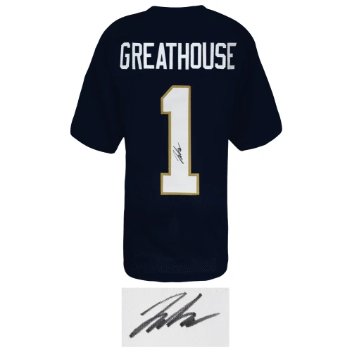 Jaden Greathouse Signed Navy Custom College Football Jersey - Image 2