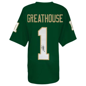 Jaden Greathouse Signed Green Custom College Football Jersey