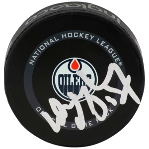 Wayne Gretzky Signed Edmonton Oilers Official Game Hockey Puck - (JSA COA)