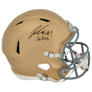 Jaden Greathouse Signed Notre Dame Fighting Irish Riddell Full Size Speed Replica Helmet w/Go Irish