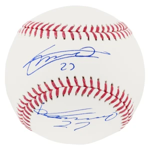 Vladimir Guerrero Sr & Vladimir Guerrero Jr Dual Signed Rawlings Official MLB Baseball - (JSA)