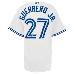 Vladimir Guerrero Jr. Signed Toronto Blue Jays White Nike Replica Baseball Jersey - (Beckett)