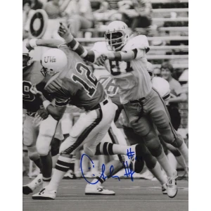 Charles Haley Signed James Madison College Football Action 8x10 Photo