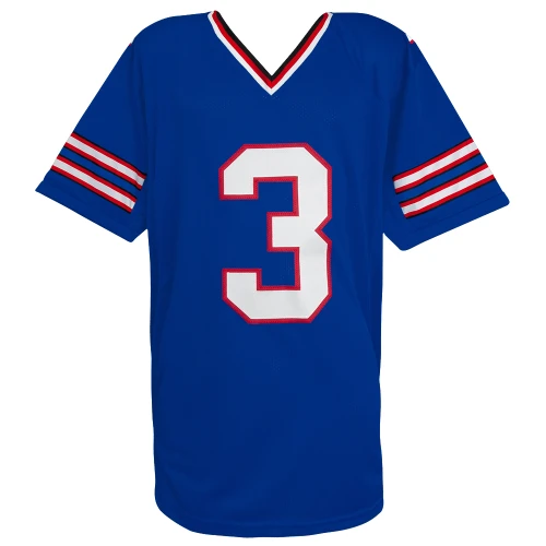 Damar Hamlin Signed Blue Custom Football Jersey - Image 3