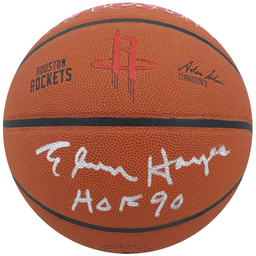 Elvin Hayes Signed Wilson Houston Rockets Logo NBA Basketball w/HOF'90