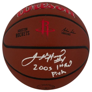 Luther Head Signed Houston Rockets Logo Wilson NBA Basketball w/2005 1st Rd Pick