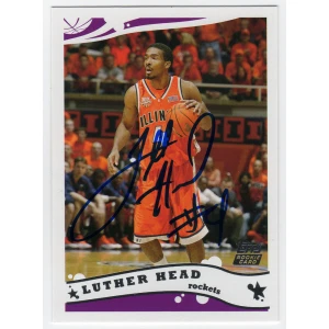 Luther Head Signed Houston Rockets 2005 Topps Rookie Basketball Trading Card #244