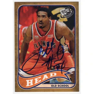 Luther Head Signed Illinois 2005 Press Pass Old School Rookie Basketball Card #10