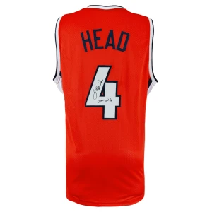 Luther Head Signed Orange Custom College Basketball Jersey w/2005 Final 4