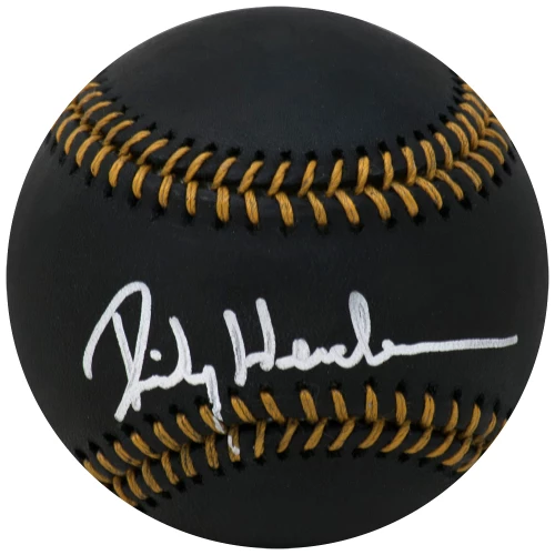Rickey Henderson Signed Rawlings Black MLB Baseball