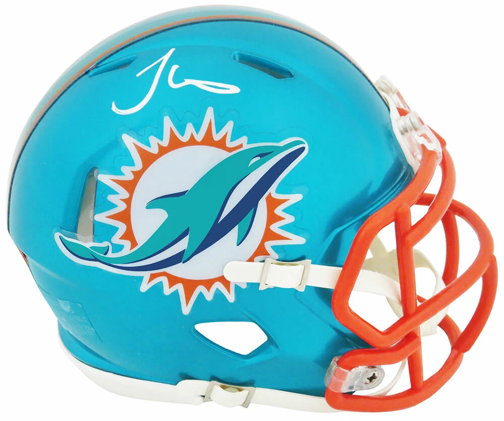 Tyreek Hill Signed Miami Dolphins FLASH Riddell Speed Mini Helmet (White Ink)