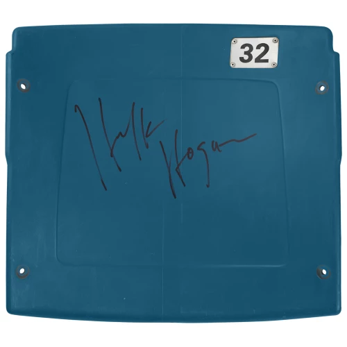 Hulk Hogan Signed Detroit Silverdome (Stadium Of Wrestle Mania III) Blue Stadium Seatback