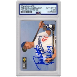 Todd Hollandsworth Signed Dodgers 1994 Collector's Choice Rookie Card #658 w/NL ROY 96 - (PSA Encapsulated)