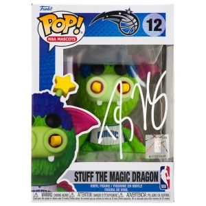 Dwight Howard Signed Orlando Magic Stuff The Magic Dragon NBA Mascot Funko Pop Doll #12