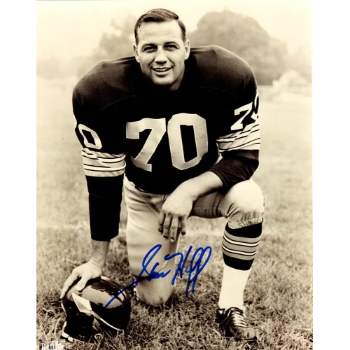 Sam Huff Signed Washington Redskins B&W Pose 8x10 Photo