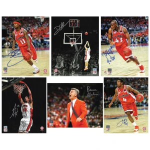2005 Illinois Fighting Illini Basketball Signed Individual Illinois Basketball 8x10 Photo (Set of 6 Photos)