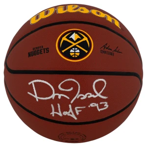 Dan Issel Signed Denver Nuggets Logo Wilson Alliance NBA Basketball w/HOF'93