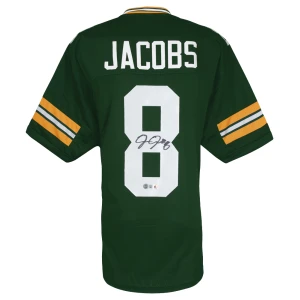 Josh Jacobs Signed Green Custom Football Jersey - (Beckett)