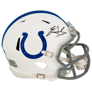 Edgerrin James Signed Indianapolis Colts Riddell Speed Mini Helmet