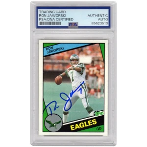 Ron Jaworski Signed Philadelphia Eagles 1984 Topps Football Card #330 - (PSA Encapsulated)