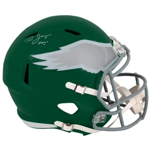 Ron Jaworski Signed Philadelphia Eagles Throwback Riddell Full Size Speed Replica Helmet w/Jaws