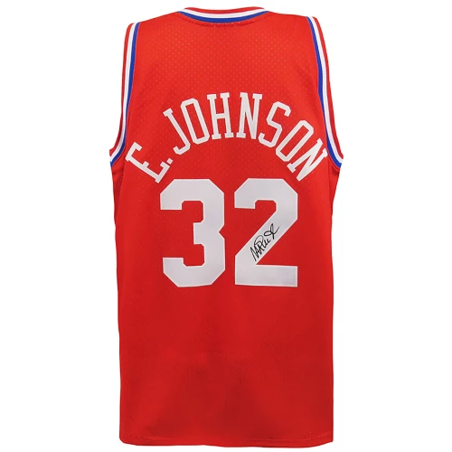 Magic Johnson Signed 1991 All Star Game M&N Red Throwback Swingman Jersey