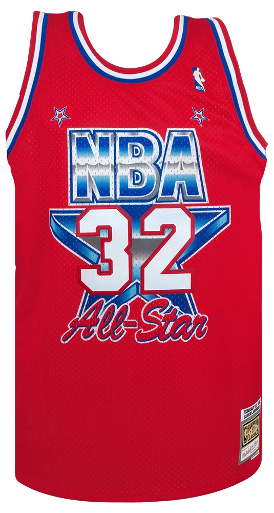 Magic Johnson Signed 1991 All Star Game M&N Red Throwback Swingman Jersey - Image 2