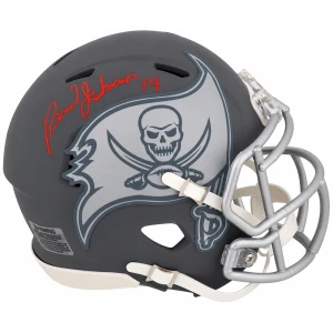 Brad Johnson Signed Tampa Bay Buccaneers SLATE Riddell Speed Mini Helmet