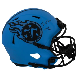 Chris Johnson Signed Tennessee Titans RAVE Riddell Full Size Speed Replica Helmet w/2006 YDs 2009