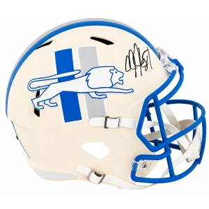 Calvin Johnson Signed Detroit Lions RETRO Riddell Speed Full Size Replica Helmet