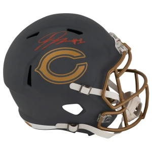 Jaylon Johnson Signed Chicago Bears SLATE Riddell Full Size Speed Replica Helmet