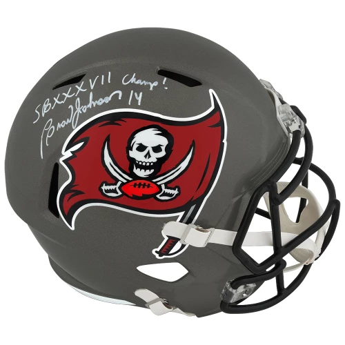 Brad Johnson Signed Tampa Bay Buccaneers Riddell Full Size Speed Replica Helmet w/SB XXXVII Champs