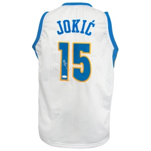 Nikola Jokic Signed White 'The Joker' Custom Basketball Jersey - (JSA)