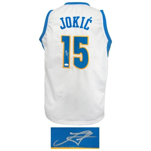 Nikola Jokic Signed White 'The Joker' Custom Basketball Jersey - (JSA) - Image 2