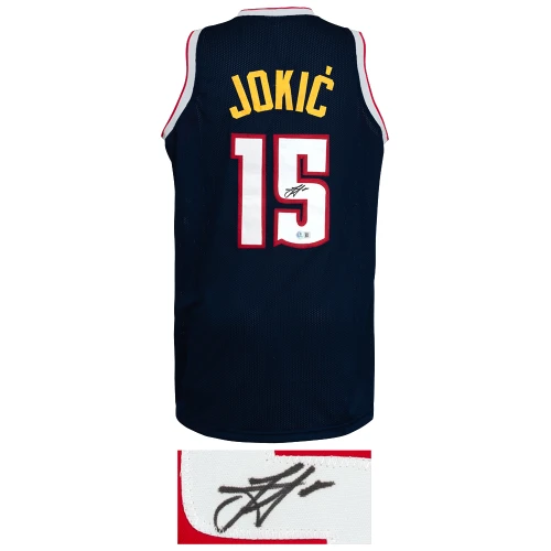 Nikola Jokic Signed Navy Custom Basketball Jersey - (JSA) - Image 2
