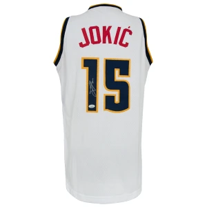 Nikola Jokic Signed White Custom Basketball Jersey - (JSA)