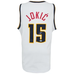 Nikola Jokic Signed White Custom Basketball Jersey - (JSA COA)