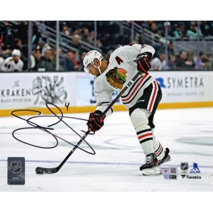 Seth Jones Signed Chicago Blackhawks Shooting 8x10 Photo - (Fanatics)